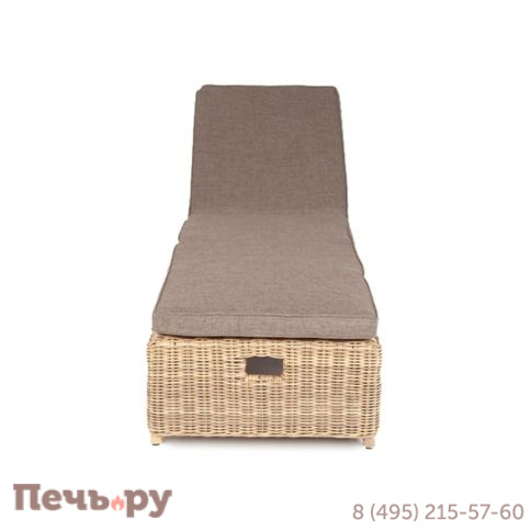 Шезлонг 4SiS Рим с подушкой, цвет соломенный фото 4