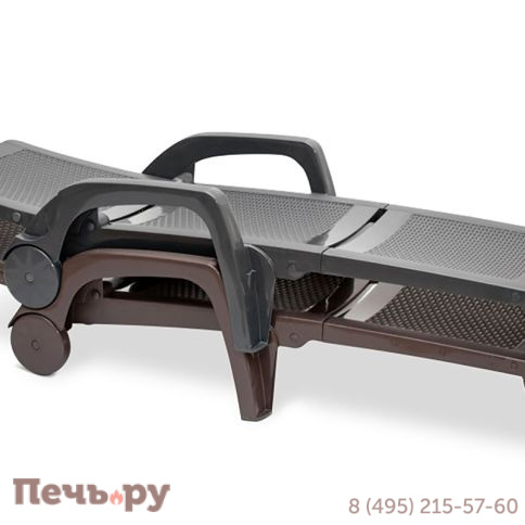 Шезлонг Gardeck B:rattan MIAMI складной, коричневый (дисконт) фото 12