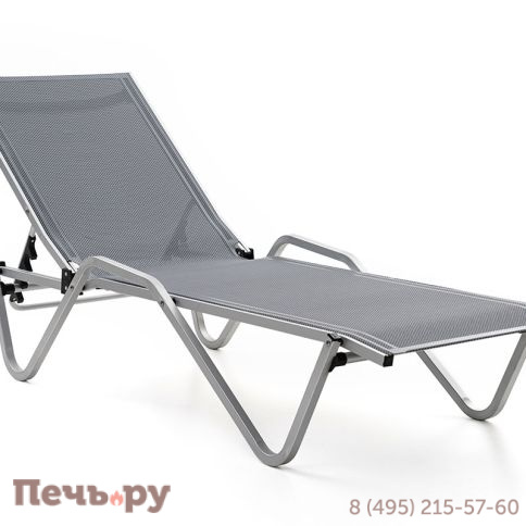 Шезлонг Gardeck Hera алюминиевый, серый фото 2