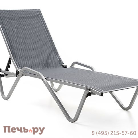 Шезлонг Gardeck Hera алюминиевый, серый фото