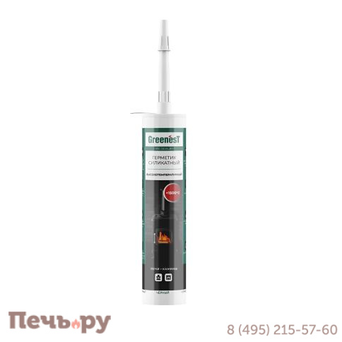 Силикатный герметик для печей и каминов GreenesT Fire Sealant 1500 градусов Уцененный фото