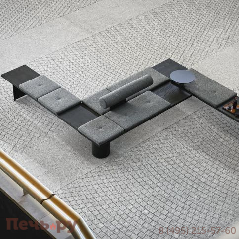 Скамейка деревянная с подушками и столиком Tacchini Galleria фото 3