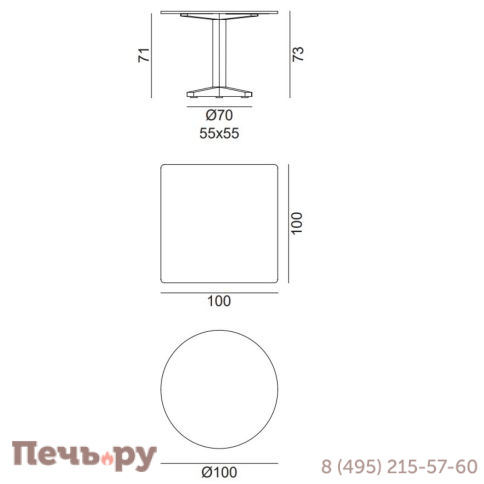 Стол мраморный обеденный Gervasoni Jeko 35 фото 3