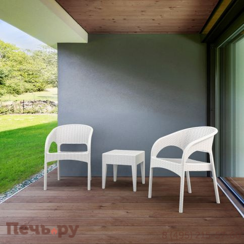 Столик плетеный для шезлонга GT 1009 234/GT1009/WHITE фото 5