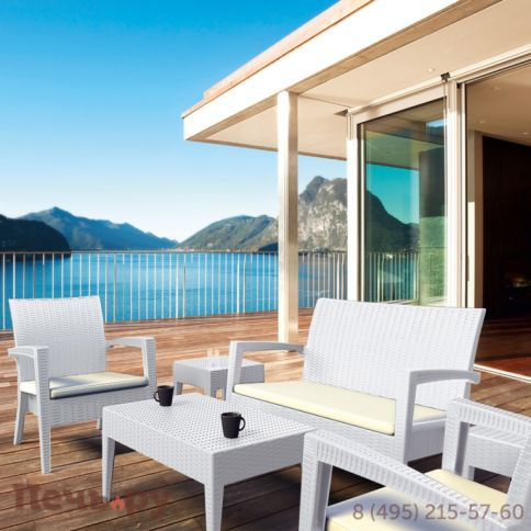 Столик плетеный для шезлонга GT 1009 234/GT1009/WHITE фото 7