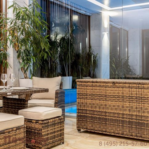 Сундук для хранения Royal Family Karl 120 c колесиками коричневый фото