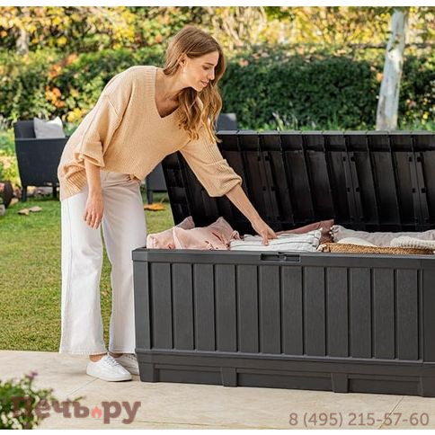 Сундук Gardeck Keter Кенвуд (KENTWOOD STORAGE BOX) 350л, графит фото 4