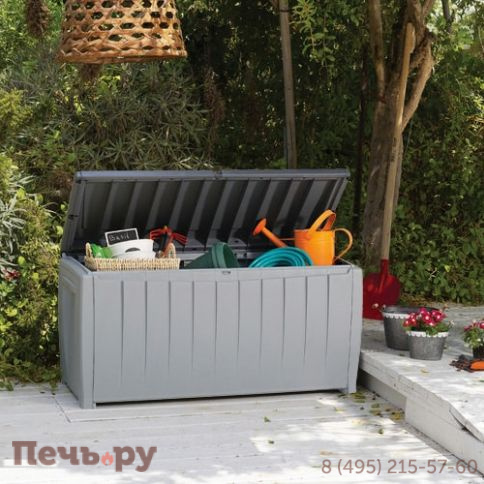 Сундук Keter Новель (NOVEL) 340л., белый-графит фото 4