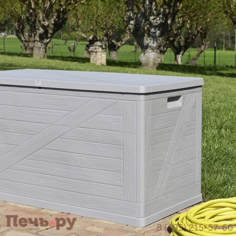 Сундук Gardeck WoodLine, 420 л Светло-серый фото 3