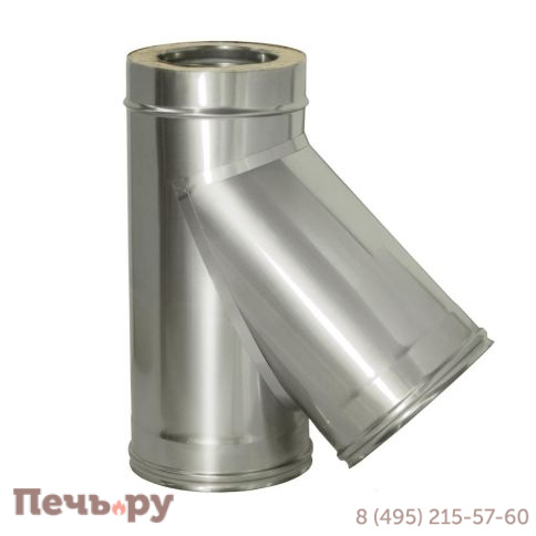 Тройник 45° с изоляцией Дымок Люкс 100/180 мм фото 9