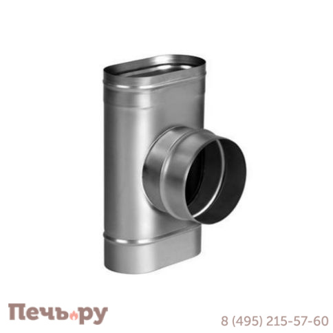 Тройник Вулкан VOR 90° 100x200 с патрубком D 180 (AISI 321 0.5мм) фото