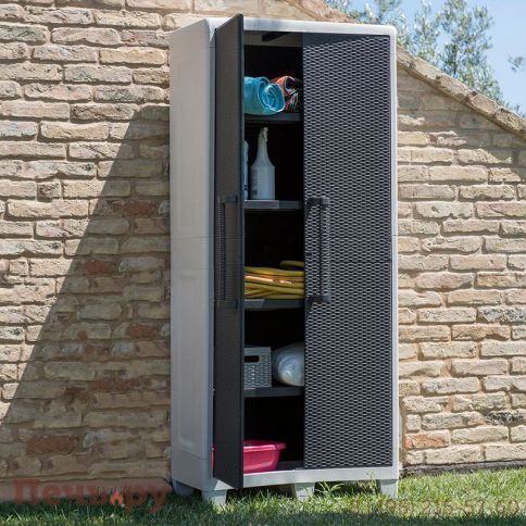 Уличный шкаф Gardeck 2х дверный глубокий Santorini XL (4 полки) фото 3