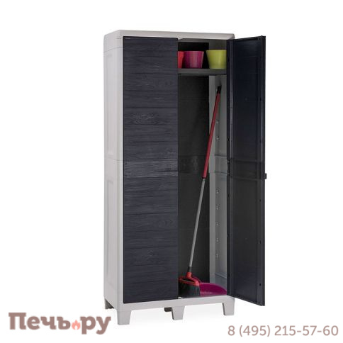 Уличный шкаф Gardeck 2х дверный глубокий Woodys S XL (3 полки), антрацит фото 6