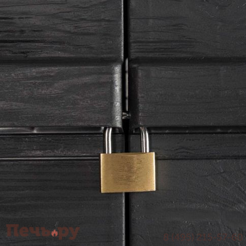 Уличный шкаф Gardeck 2х дверный глубокий Woodys XL (4 полки), антрацит фото 7