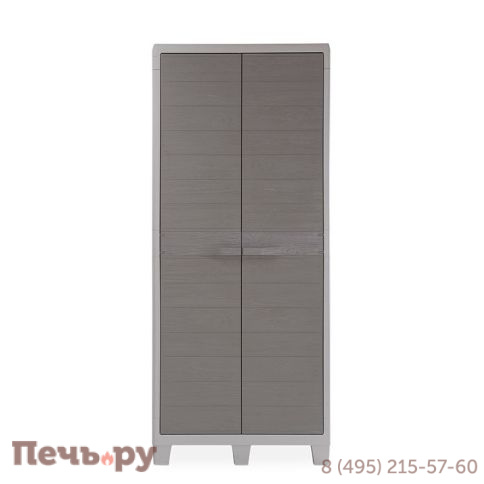 Уличный шкаф Gardeck 2х дверный глубокий Woodys XL (4 полки), светло-серый фото 2