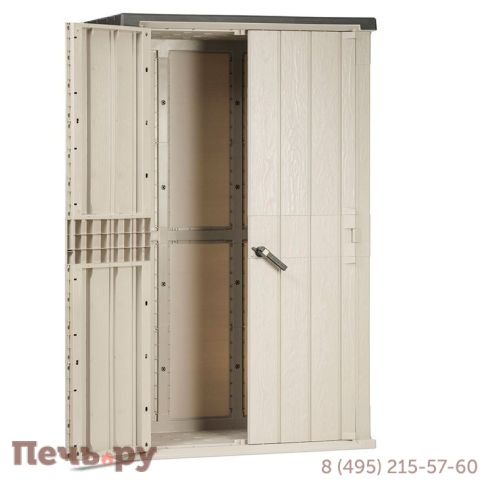 Уличный шкаф Gardeck 2х дверный высокий Storaway, серый/антрацит фото 3