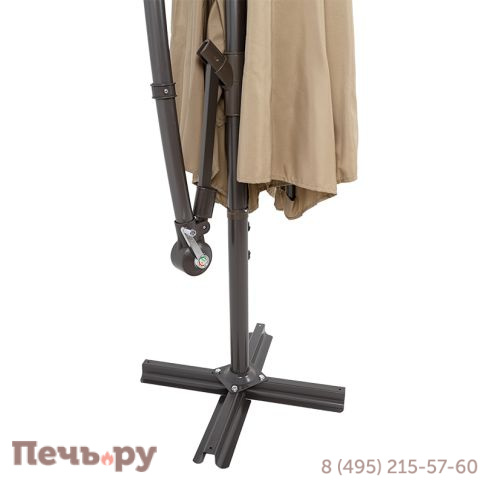 Зонт Gardeck Парма, 3000мм, с вент. куполом, бежевый фото 5