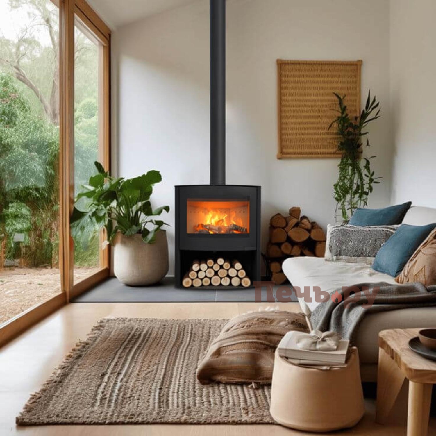 Печь камин Denner Fire Sphere видео