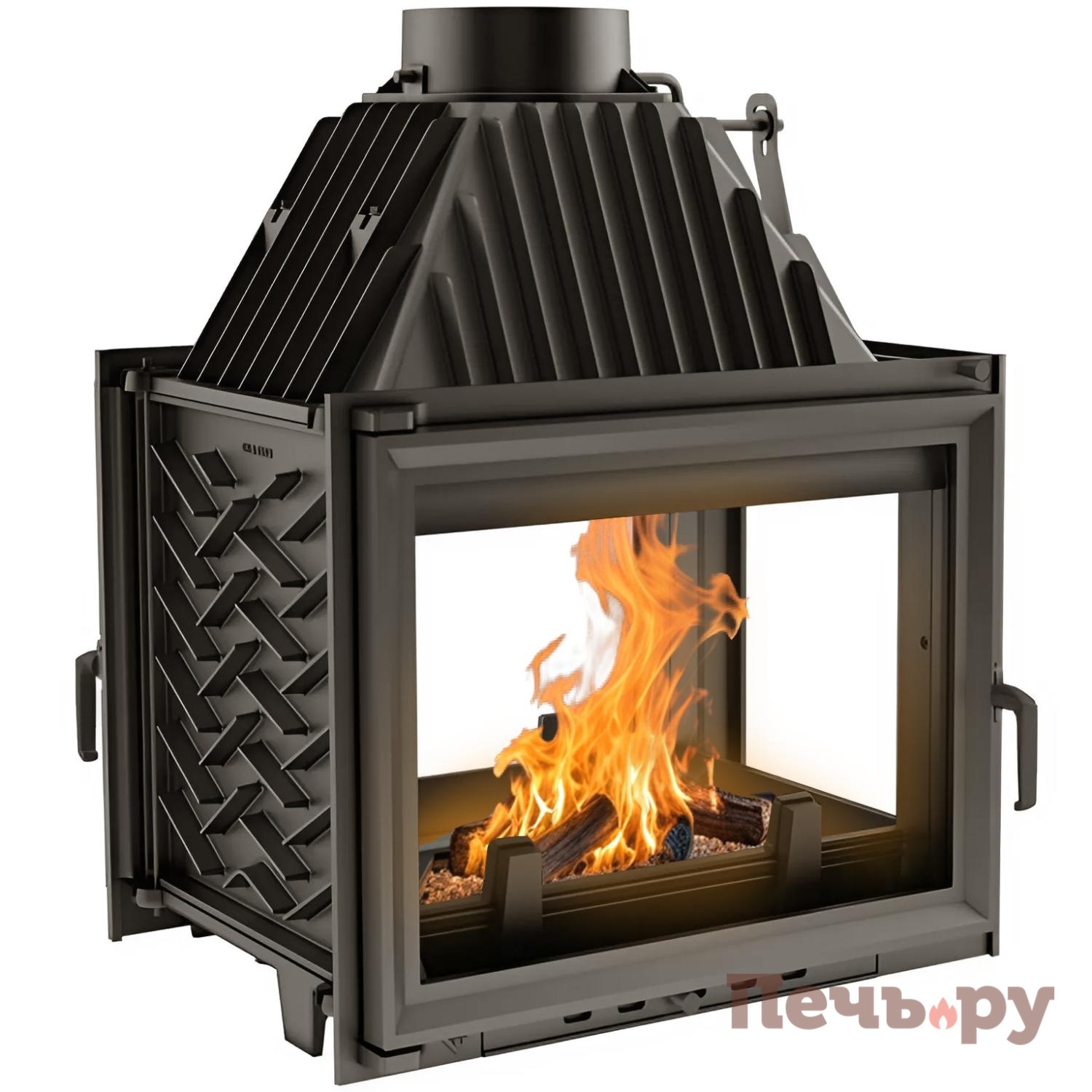 Каминная топка Kratki Zuzia/PT (тунель, стекло справа) видео