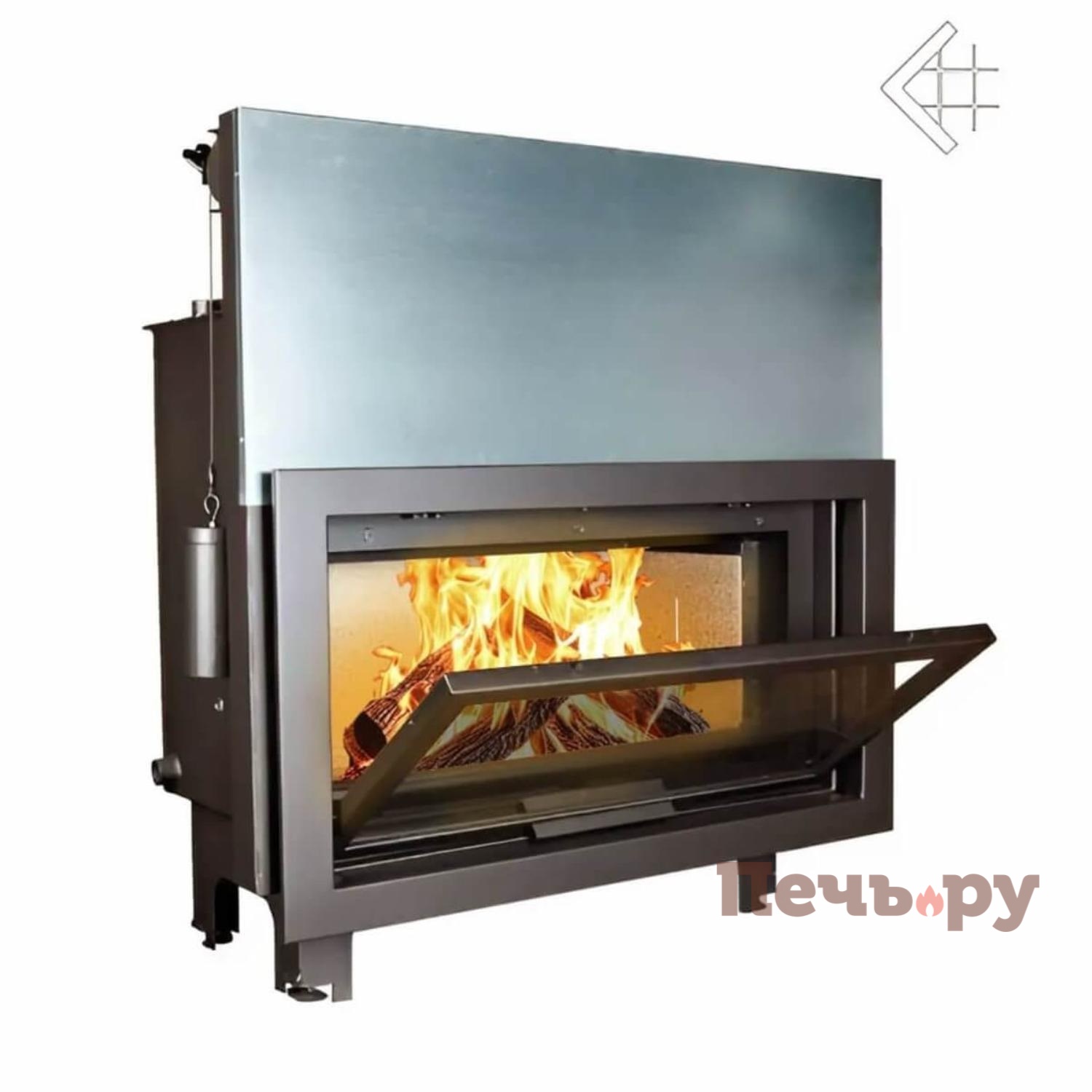 Каминная топка Kratki Mila/PW/24/G/W (гильотина) видео