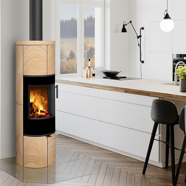 Печь камин Romotop Soria Akum песчаник видео