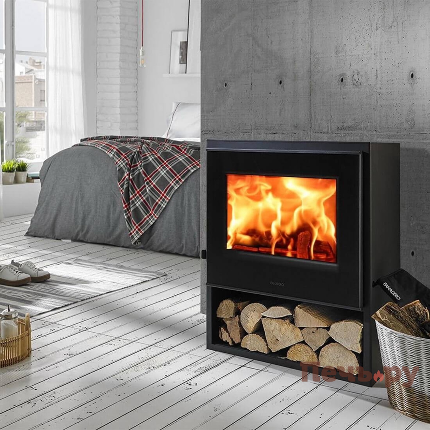 Печь камин Panadero Borneo-S видео