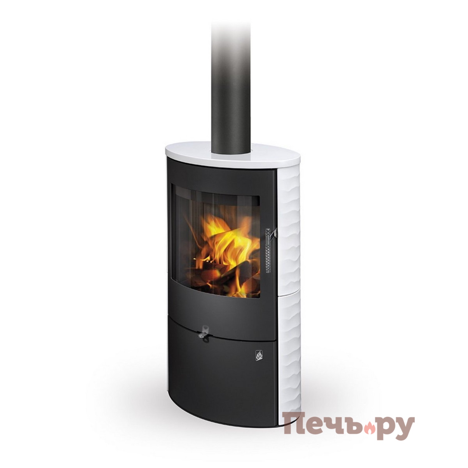 Печь камин Romotop Ovalis керамика видео