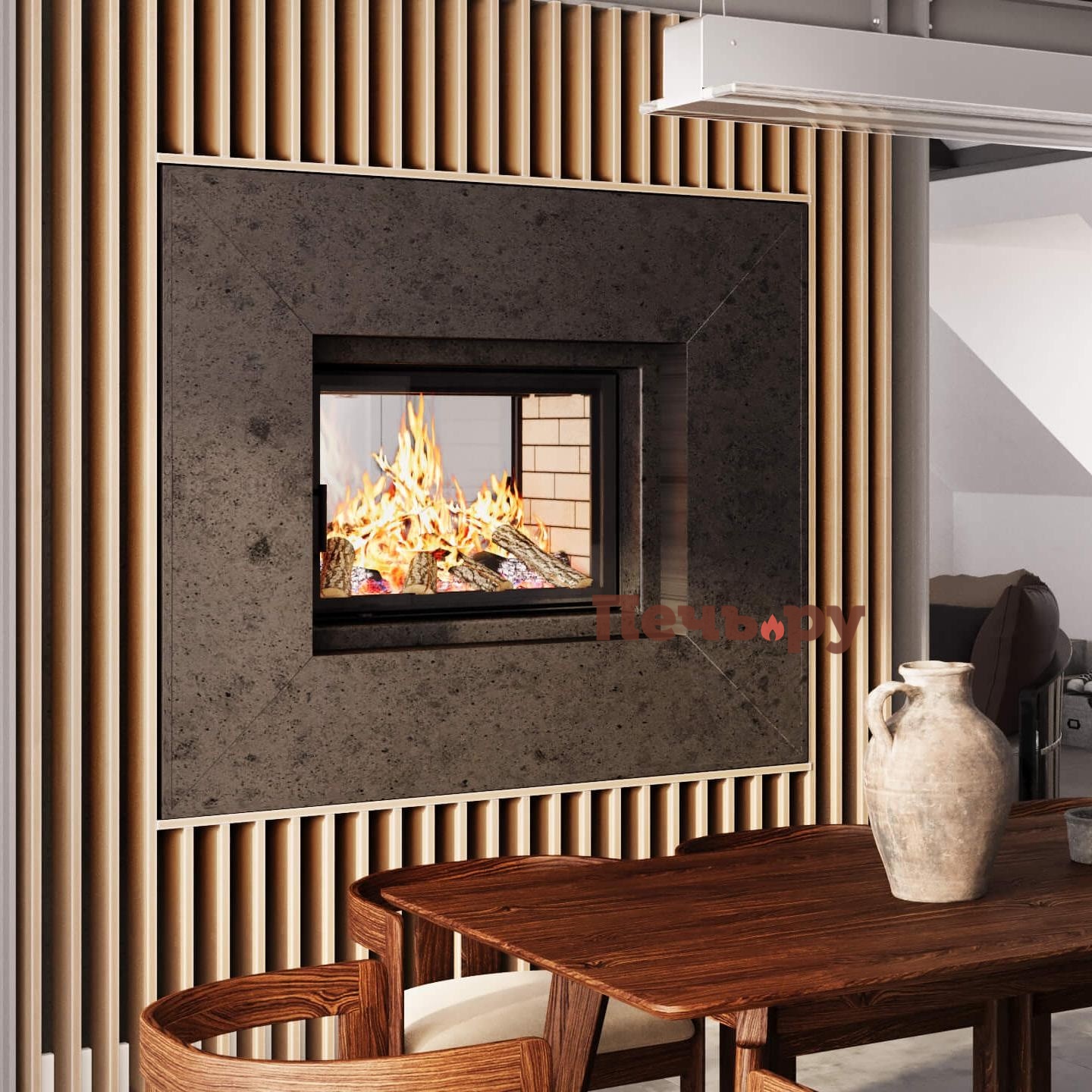 Каминная топка Астов ПТ 800 видео