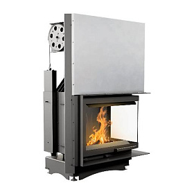 Каминная топка Kratki Maja/P/BS/G (угловое стекло справа,гильотина) фото