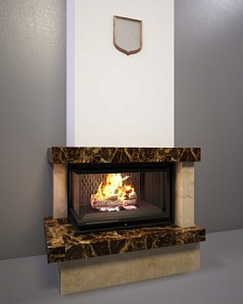 Каминная облицовка FireBird Ладога (для топки Maja/LP/BS/G) (угловое стекло слева-справа, гильотина) фото